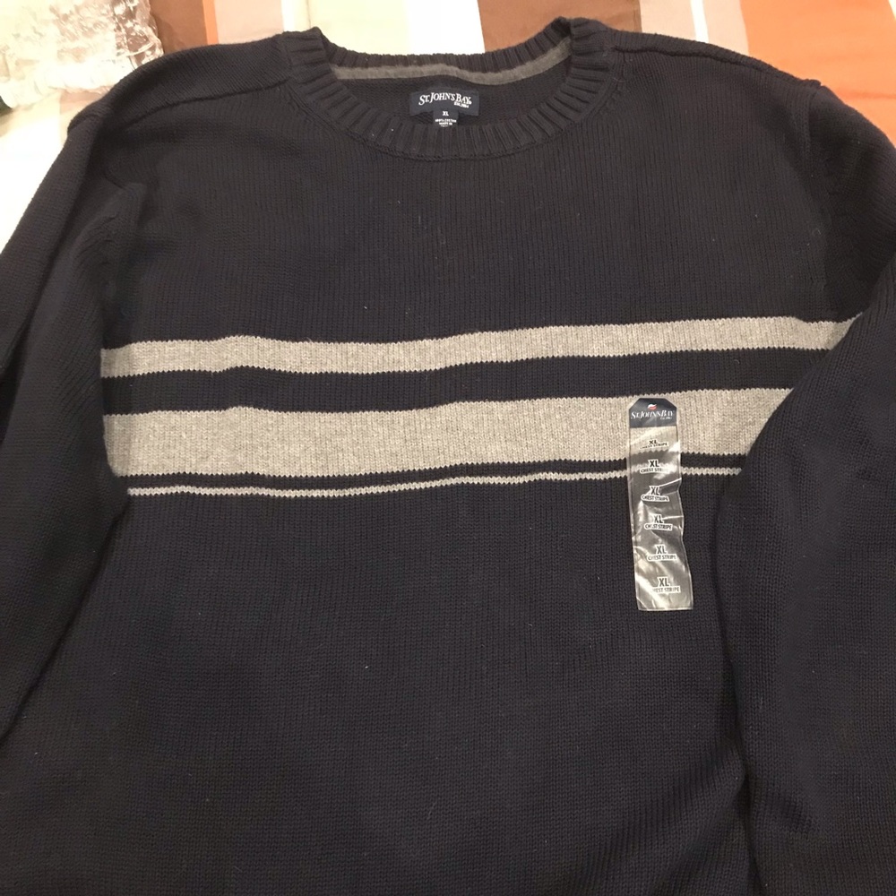 Men’s navy St. John’s bay sweater sz xl New